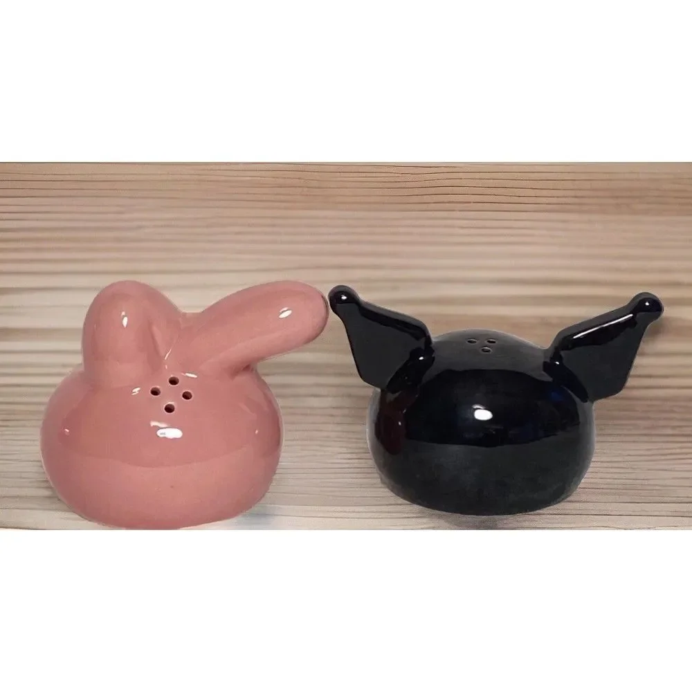 Hello Kitty Salt & Pepper Shakers Set My Melody Kuromi Ceramic Sanrio NEW In Box